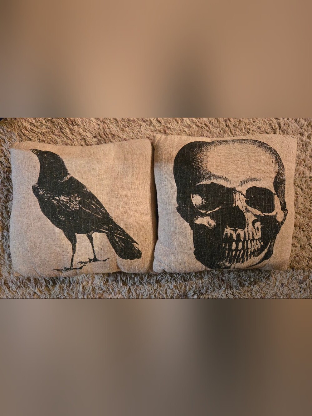 Halloween Burlap Pillows